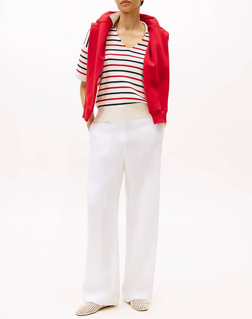 TOMMY HILFIGER ESS LINEN TAILORED STRAIGHT PANT