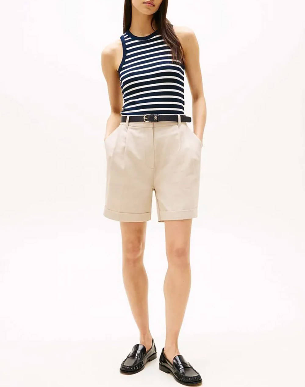 TOMMY HILFIGER LINEN MIX PLEATED SHORT