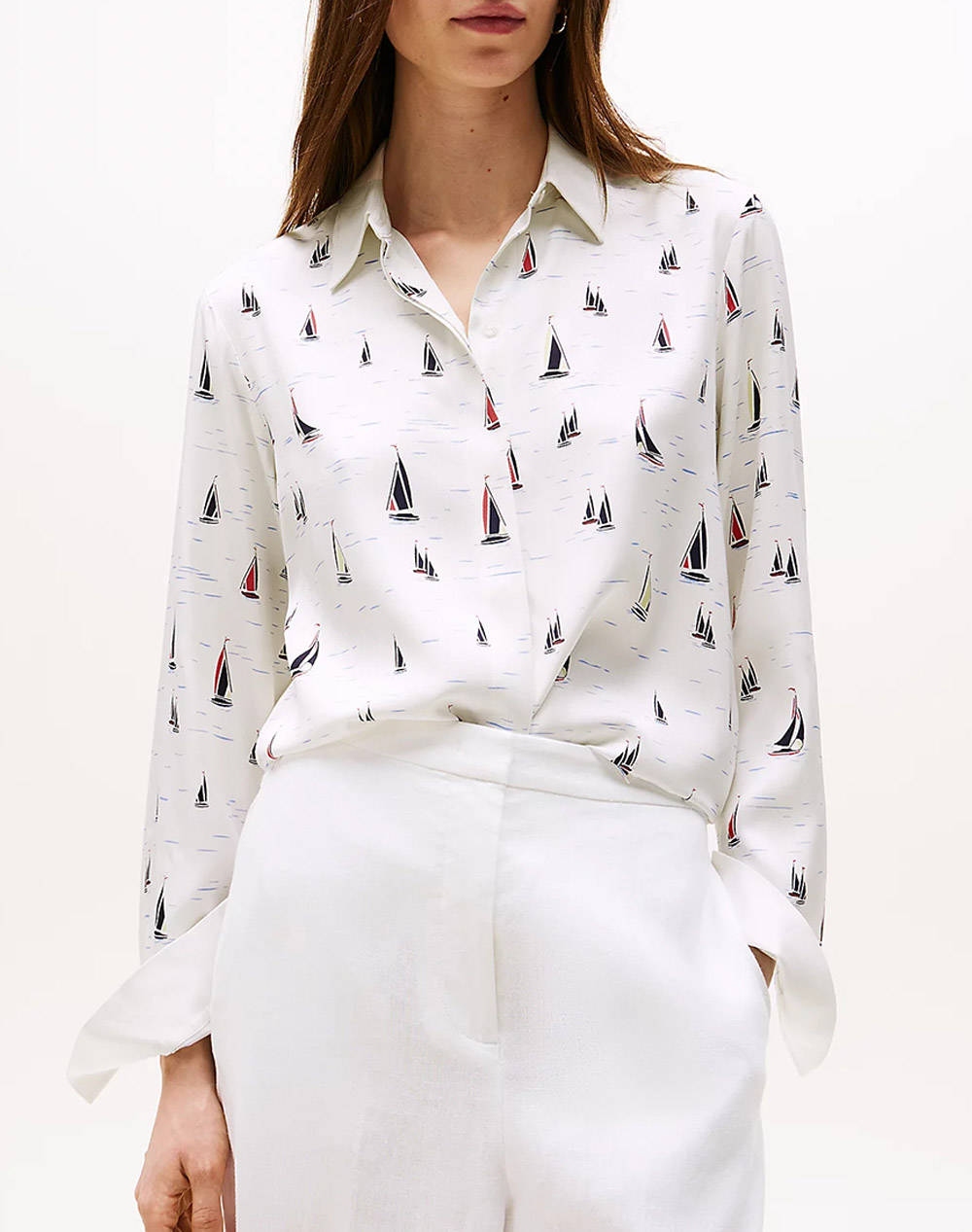 TOMMY HILFIGER FLUID VIS PRT REGULAR LS SHIRT