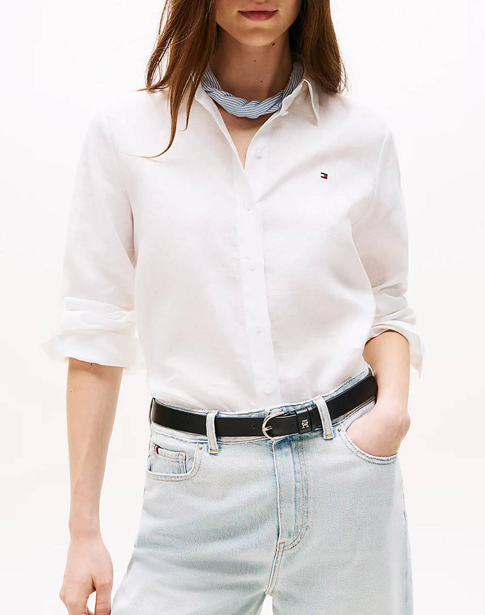TOMMY HILFIGER ESS LINEN RELAXED SHIRT