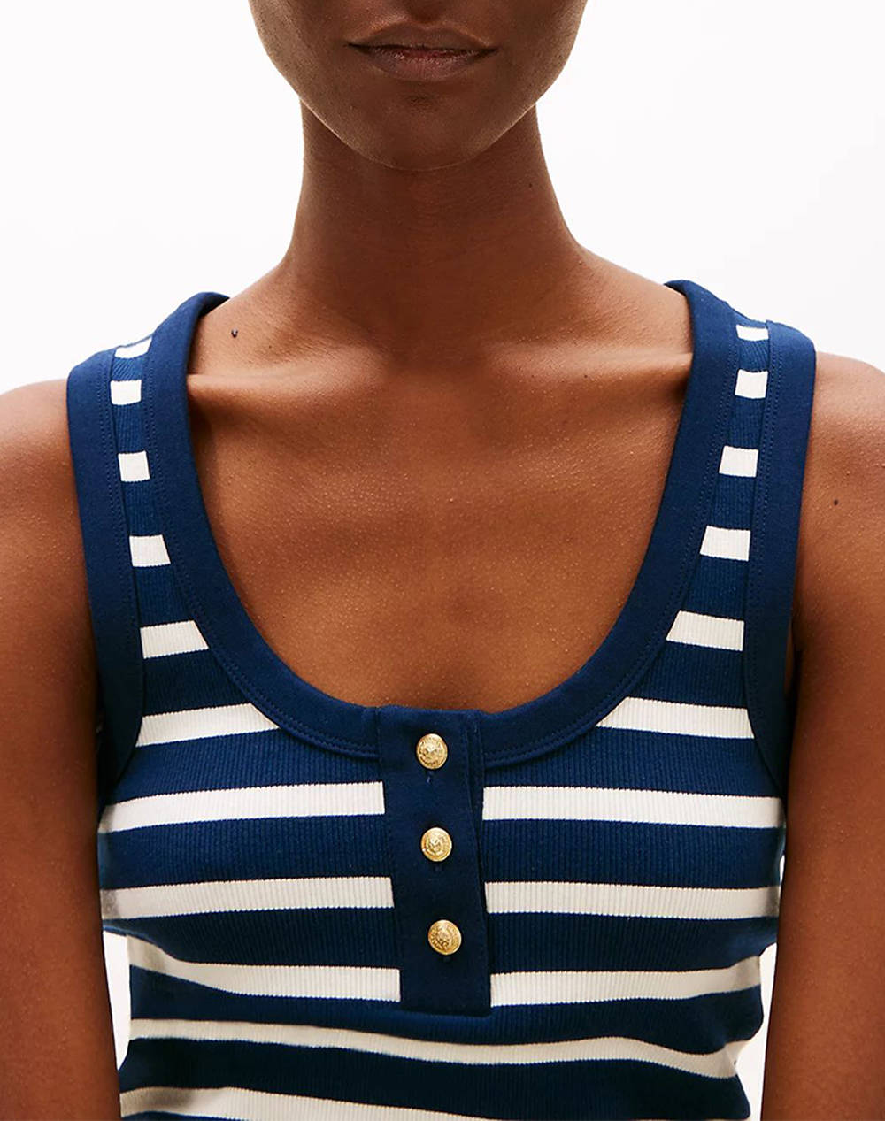 TOMMY HILFIGER SLIM HENLEY GB SCOOP-NK TANK TOP