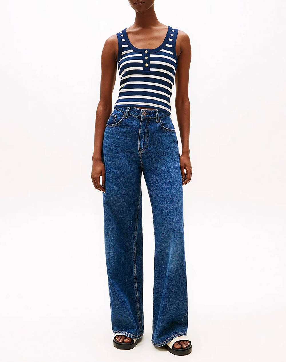 TOMMY HILFIGER SLIM HENLEY GB SCOOP-NK TANK TOP