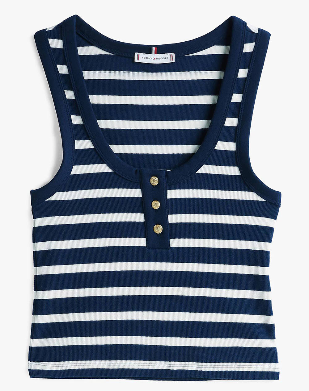 TOMMY HILFIGER SLIM HENLEY GB SCOOP-NK TANK TOP