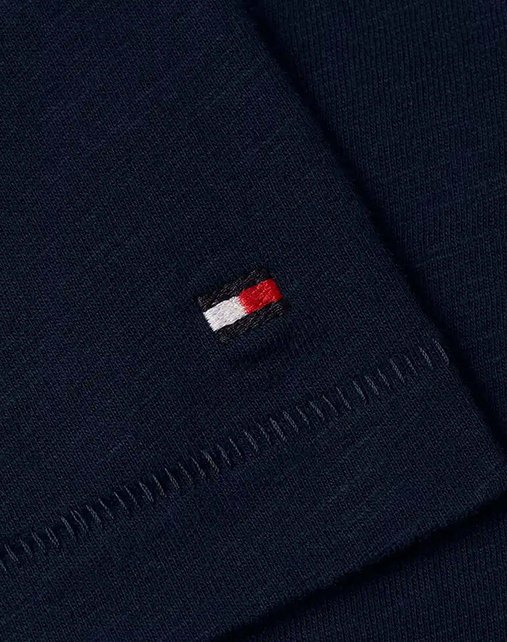TOMMY HILFIGER SLUB CROP V-NK SS