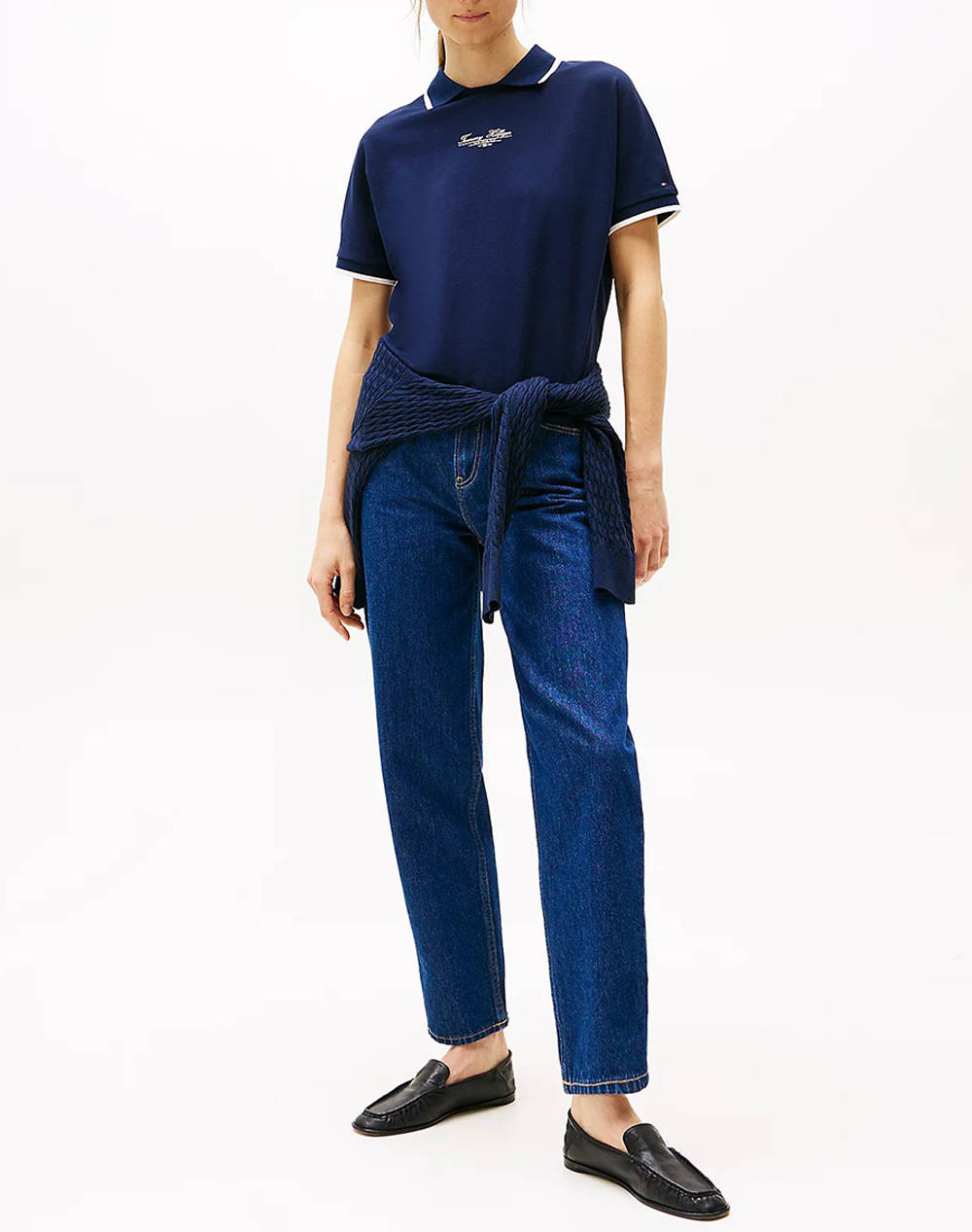 TOMMY HILFIGER SCRIPT CREW-NK POLO SS