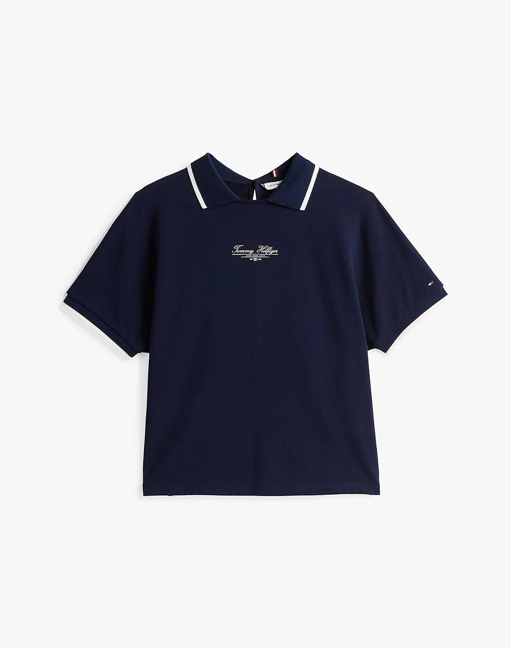 TOMMY HILFIGER SCRIPT CREW-NK POLO SS
