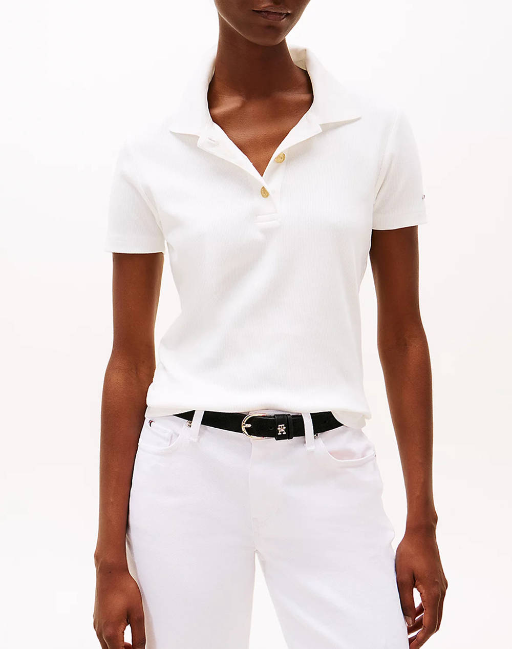 TOMMY HILFIGER SLIM GOLD BUTTON POLO SS