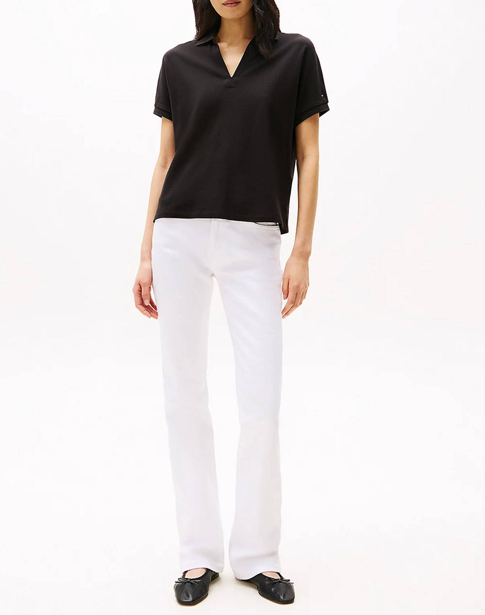 TOMMY HILFIGER LYOCELL OPEN-NK RELAXED POLO SS
