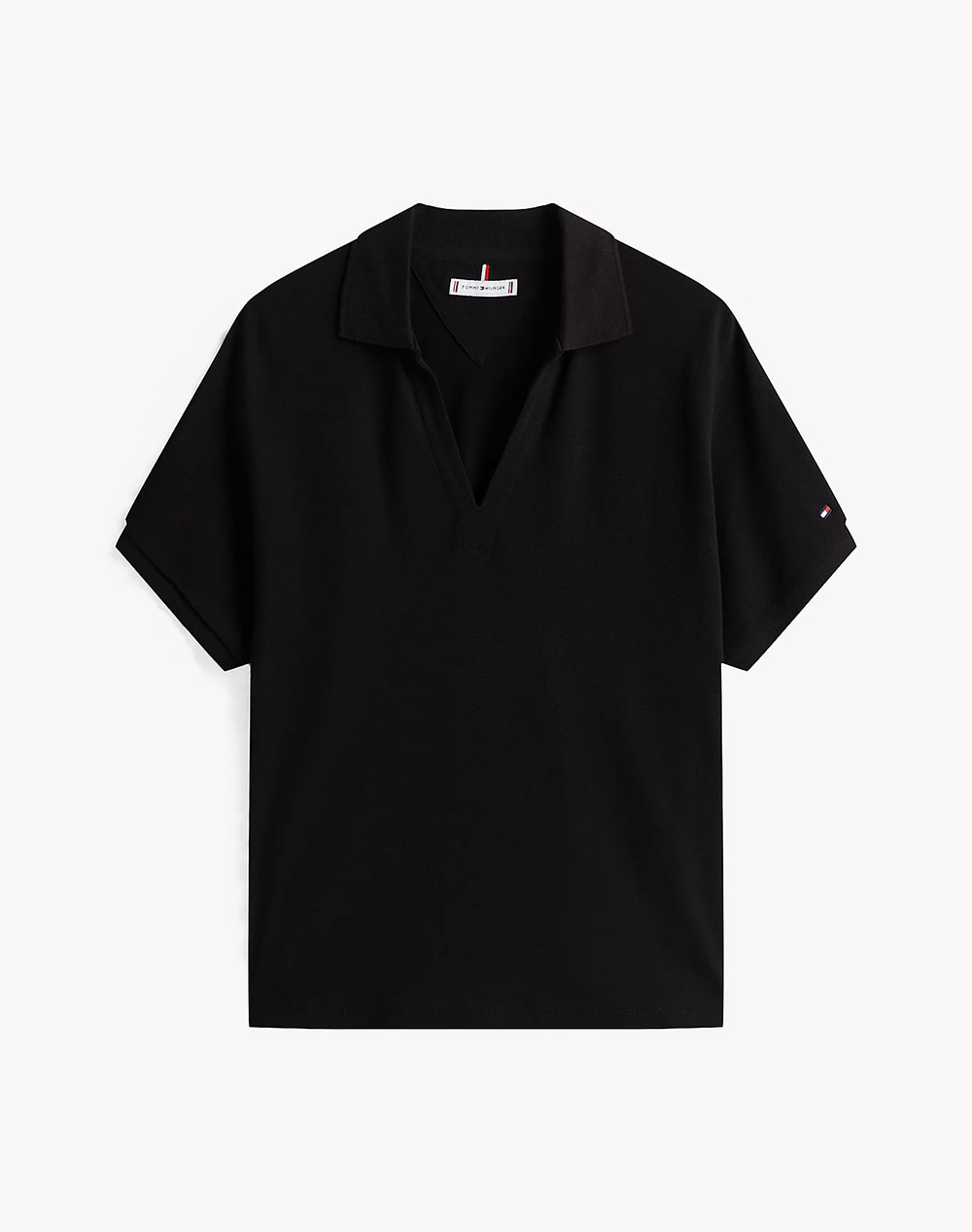 TOMMY HILFIGER LYOCELL OPEN-NK RELAXED POLO SS
