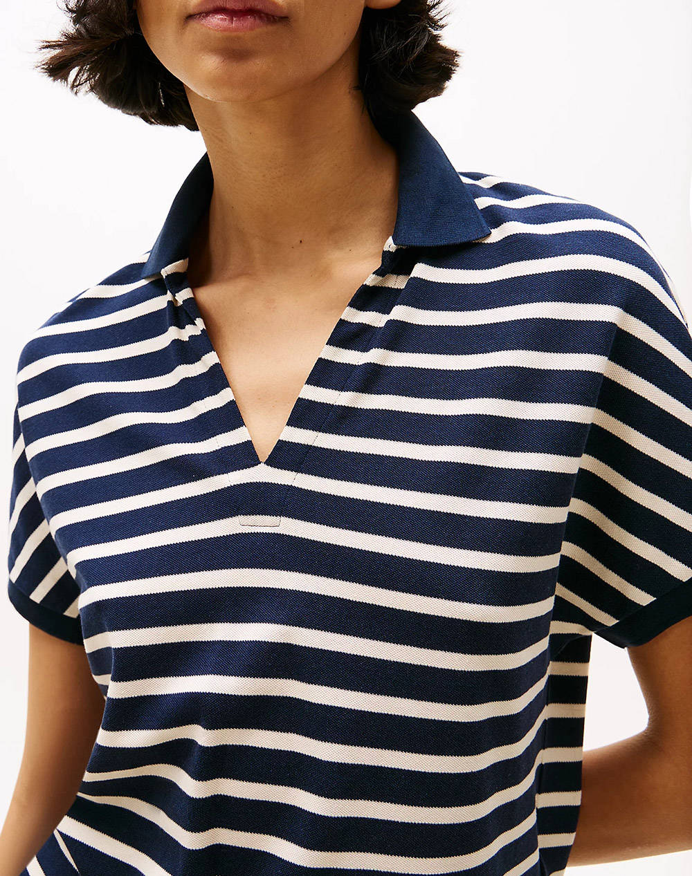 TOMMY HILFIGER LYOCELL OPEN-NK RELAXED POLO SS