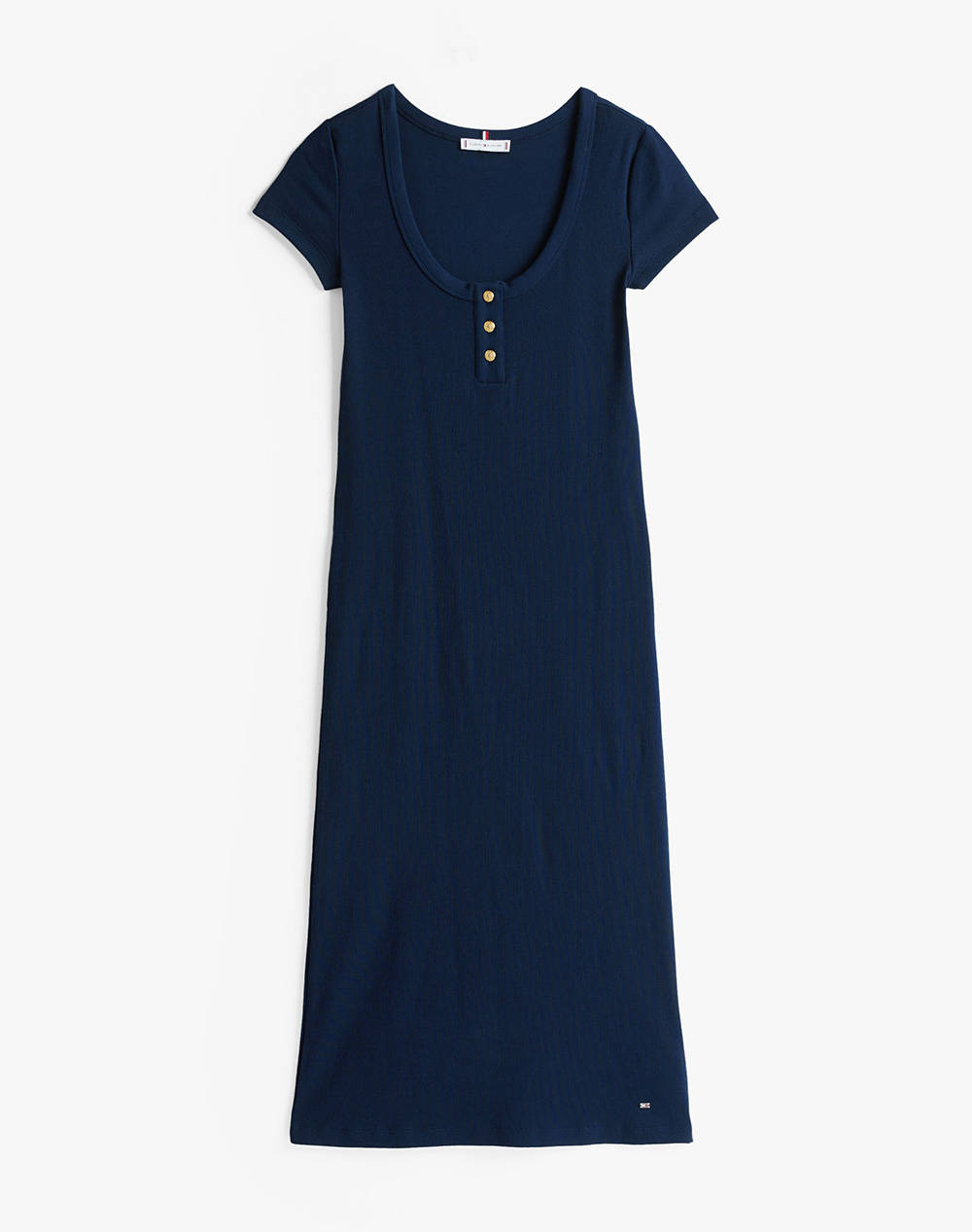 TOMMY HILFIGER SLIM HENLEY GOLD BTN DRESS