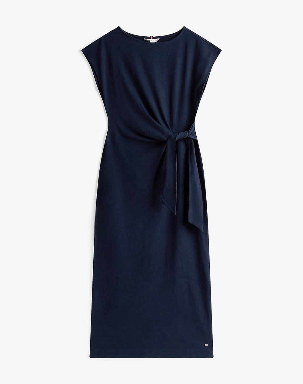 TOMMY HILFIGER KNOT BOAT-NK MIDI DRESS SS