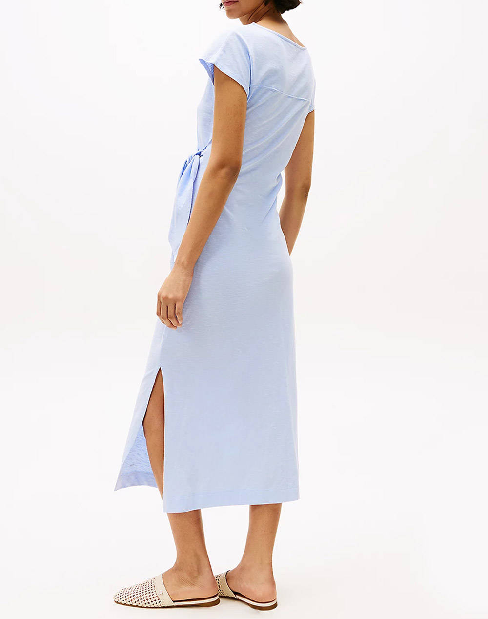 TOMMY HILFIGER KNOT BOAT-NK MIDI DRESS SS