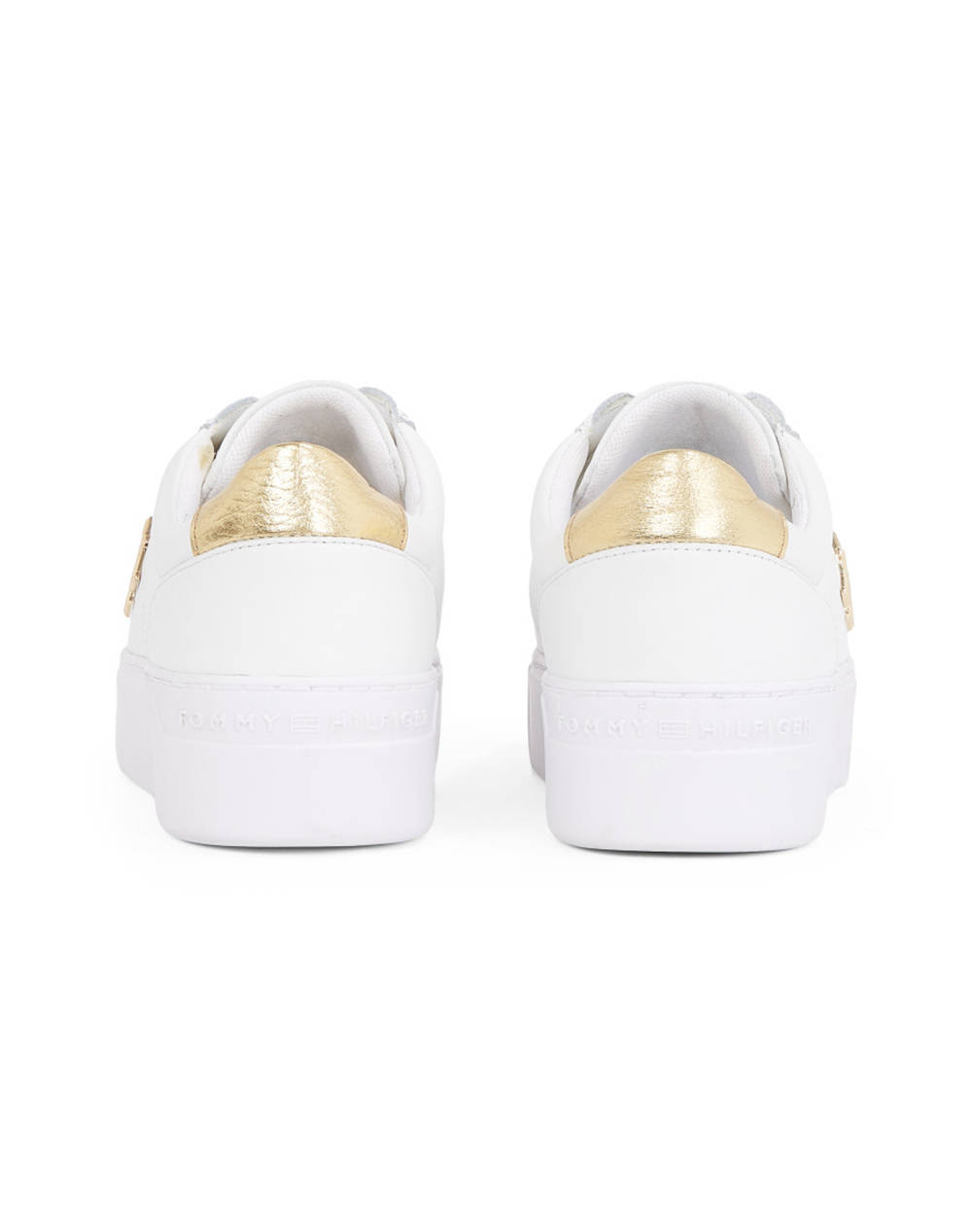 TOMMY HILFIGER PLATFORM COURT SNEAKER METALLICS