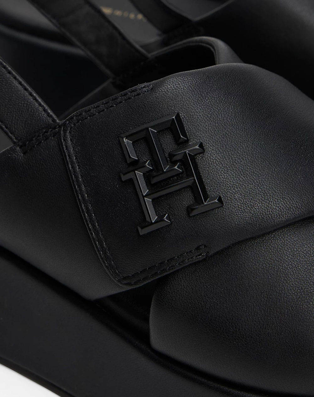 TOMMY HILFIGER TH LOGO HW PADDED LEATHER SANDAL