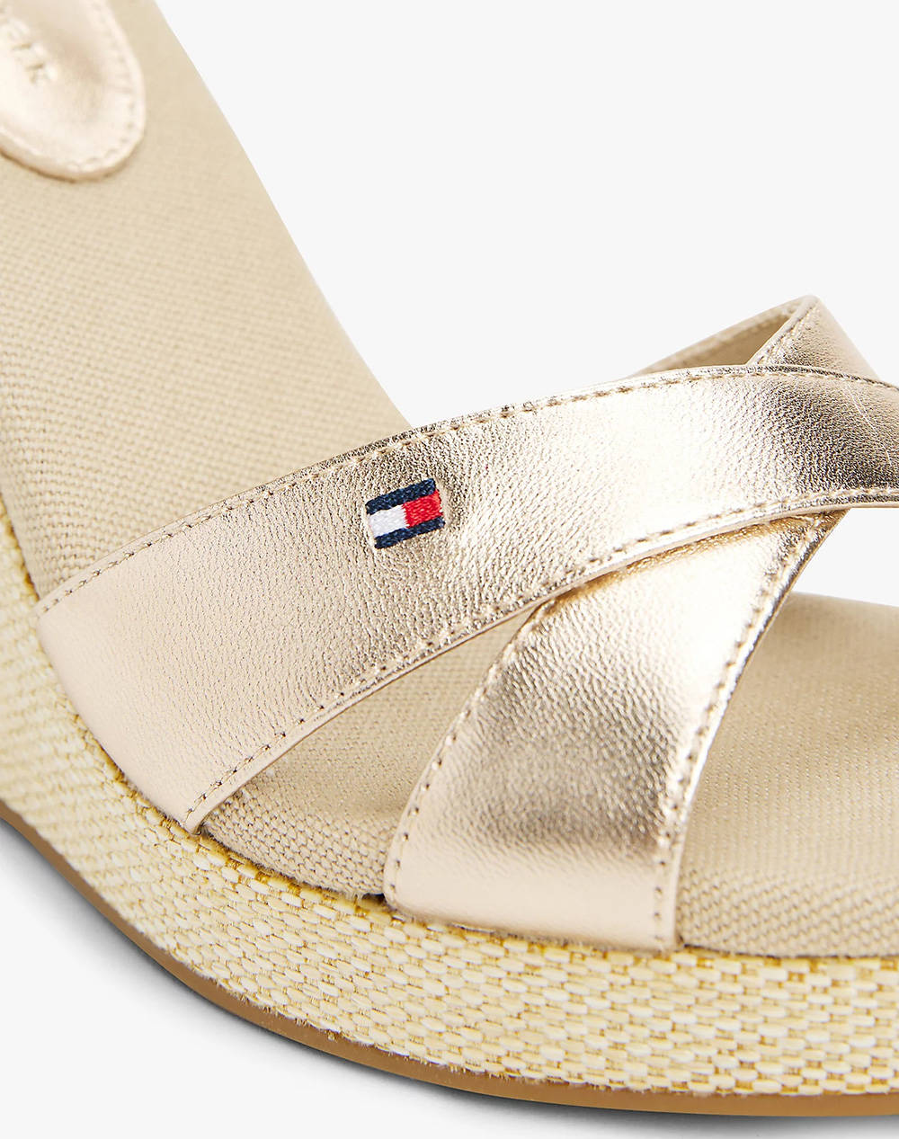 TOMMY HILFIGER FLAG METALLIC HIGH WEDGE ESPAD