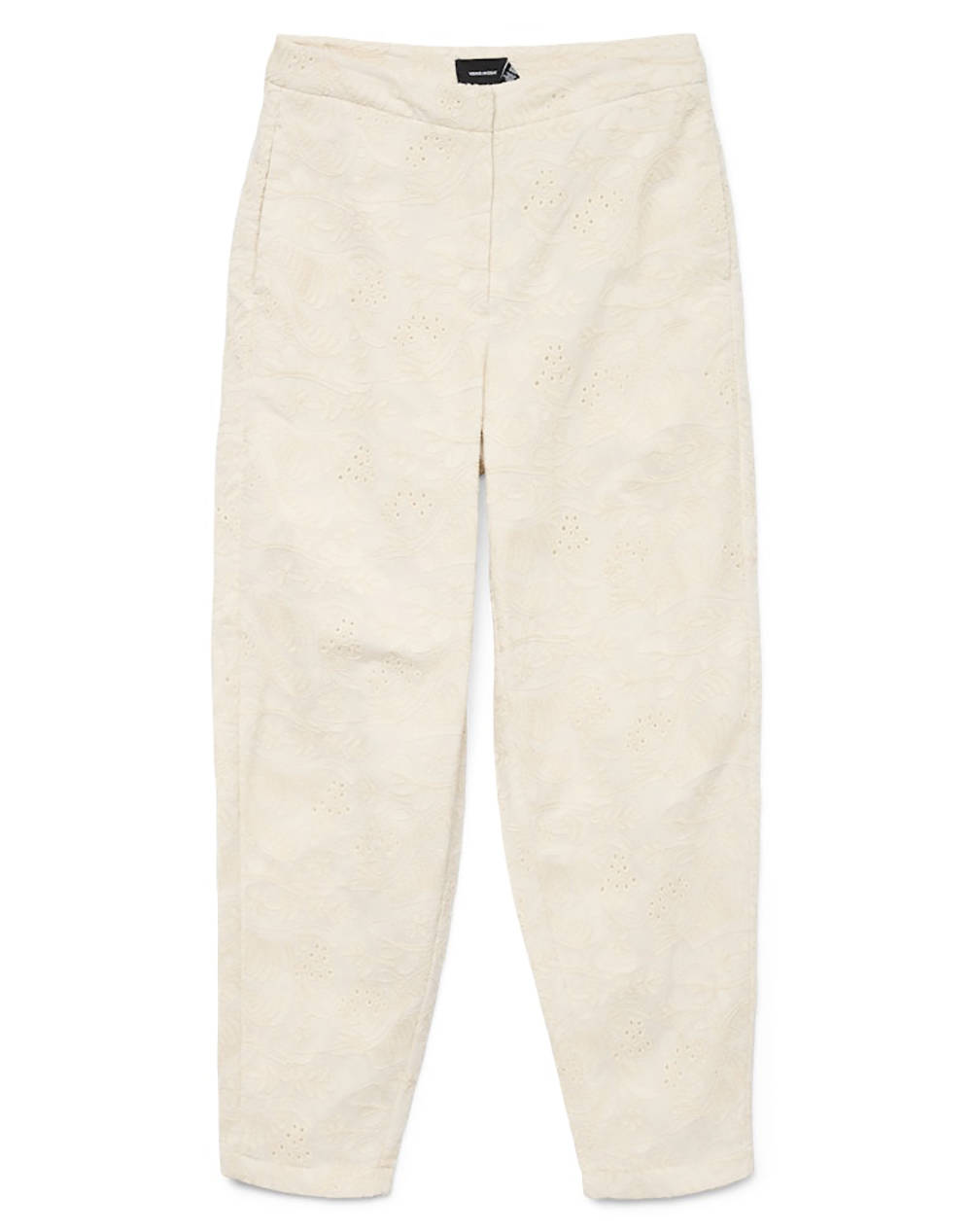 VERO MODA VMELINE HW TAPERED EMBR ANKLE PANTS