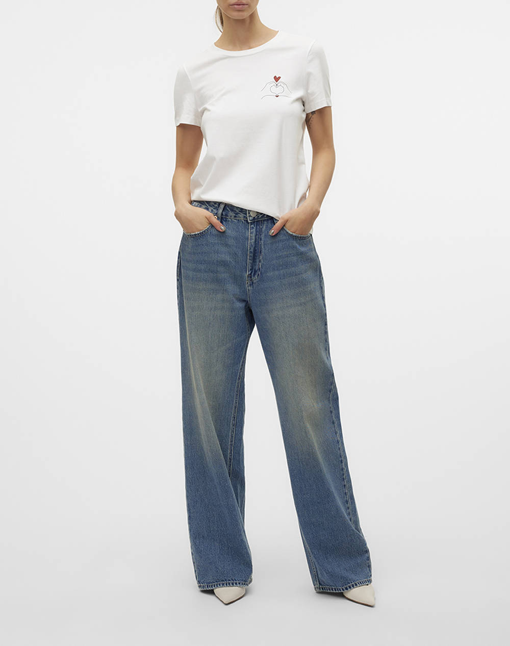VERO MODA VMVIVA S/S O-NECK T-SHIRT JRS BTQ GA