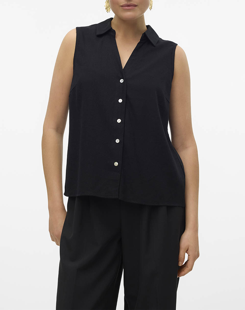 VERO MODA VMMYMILO SL V-NECK SHIRT WVN GA