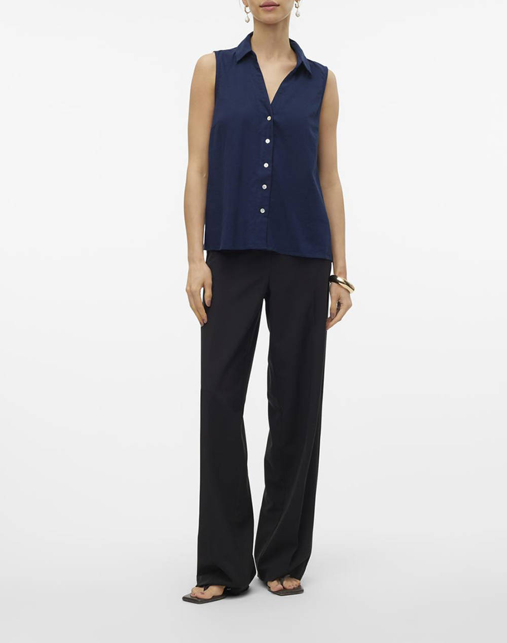 VERO MODA VMMYMILO SL V-NECK SHIRT WVN GA