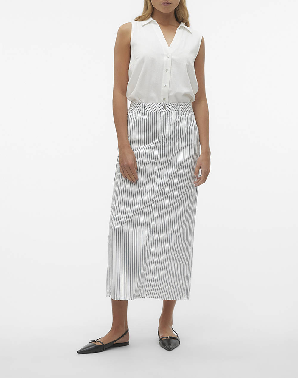 VERO MODA VMMYMILO SL V-NECK SHIRT WVN GA