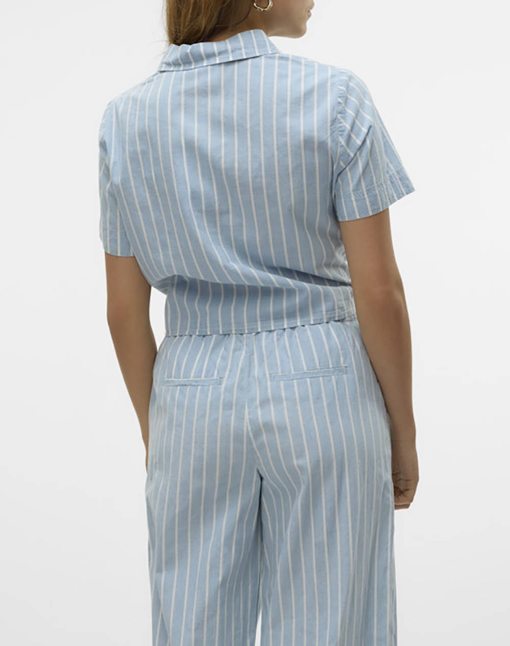 VERO MODA VMLEONIES 3/4 CHAMBRAY SHIRT