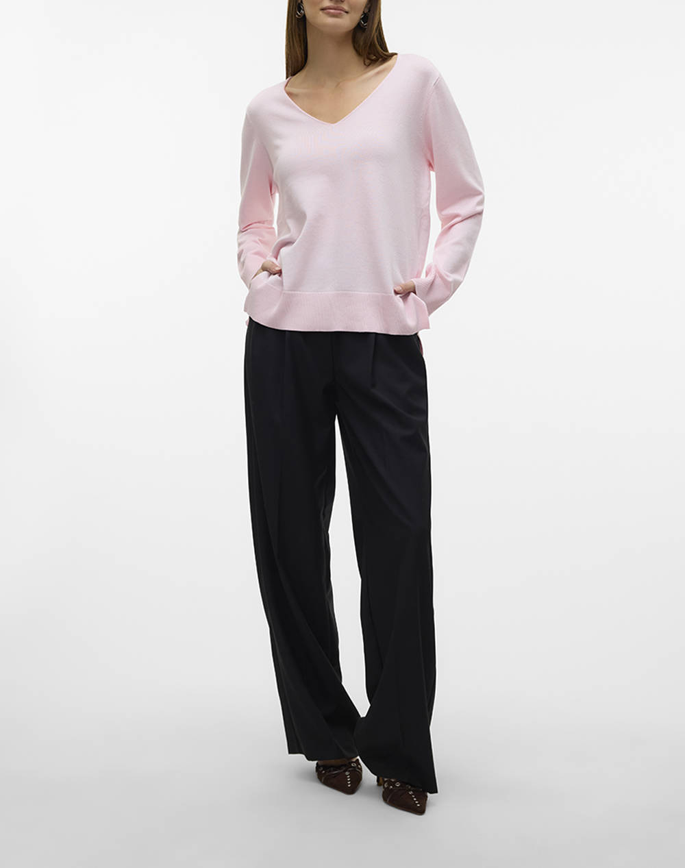 VERO MODA VMSILJE LS V-NECK PULLOVER GA NOOS