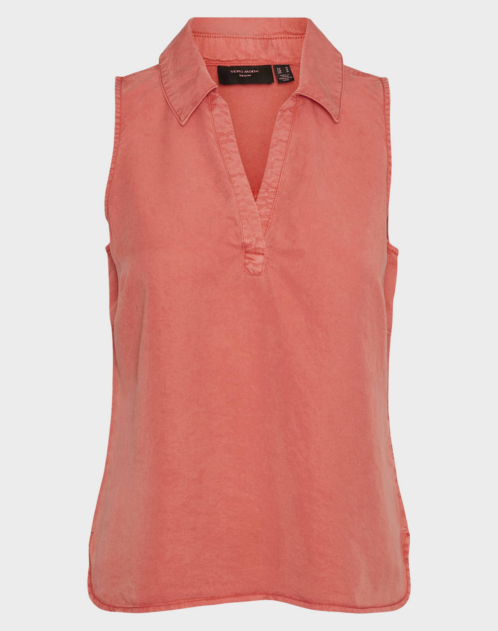 VERO MODA VMHARPER SL COLLAR SHORT TENCEL TOP GA