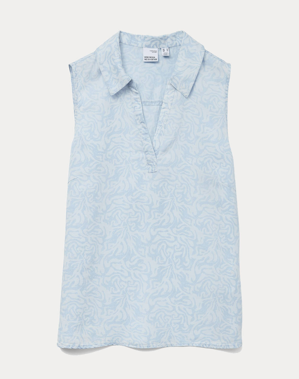 VERO MODA VMHARPER SL COLLAR SHORT TENCEL TOP GA