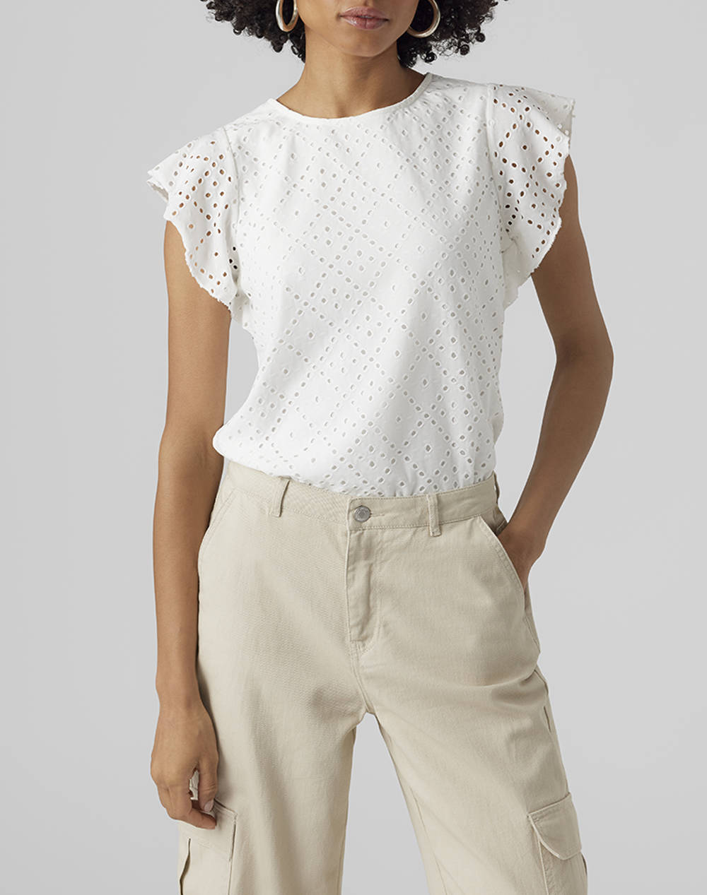 VERO MODA VMTASSA SL FRILL TOP NOOS