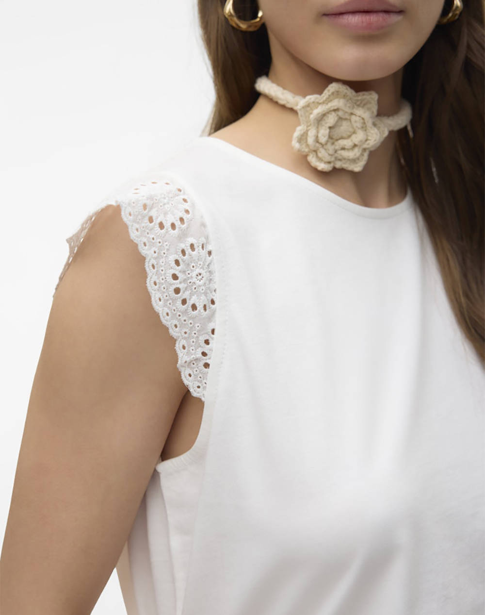 VERO MODA VMEMILY SL GATHERING TOP JRS NOOS