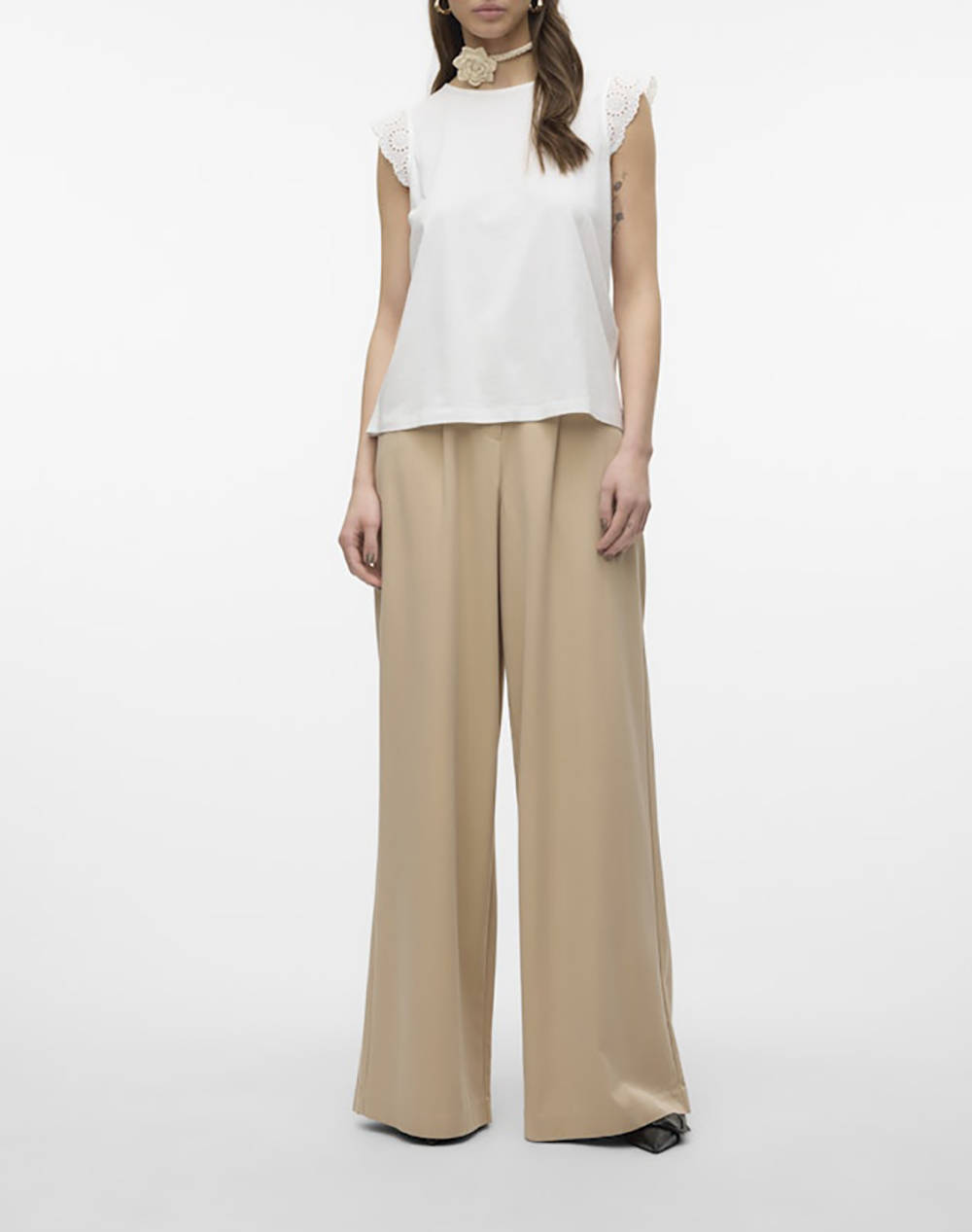 VERO MODA VMEMILY SL GATHERING TOP JRS NOOS
