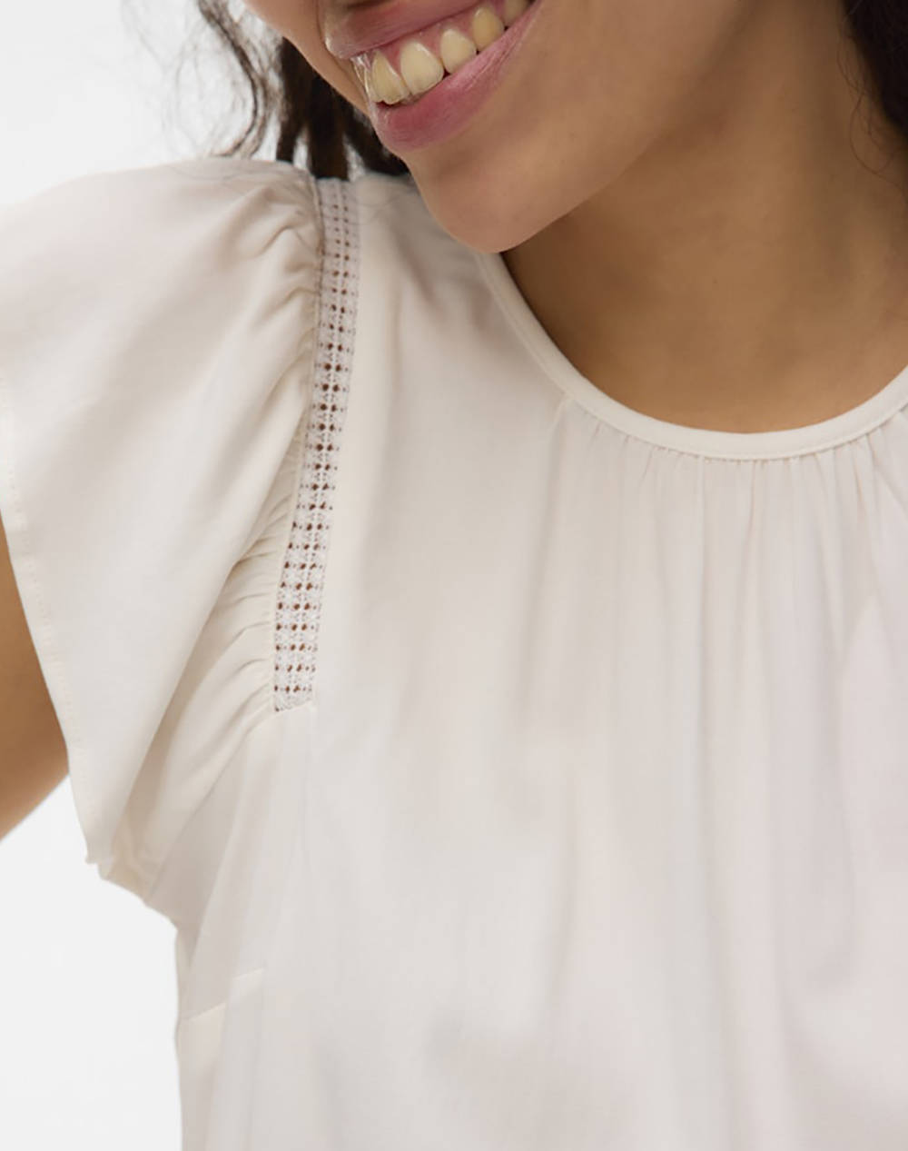 VERO MODA VMBELLA SS LACE TOP WVN GA NOOS