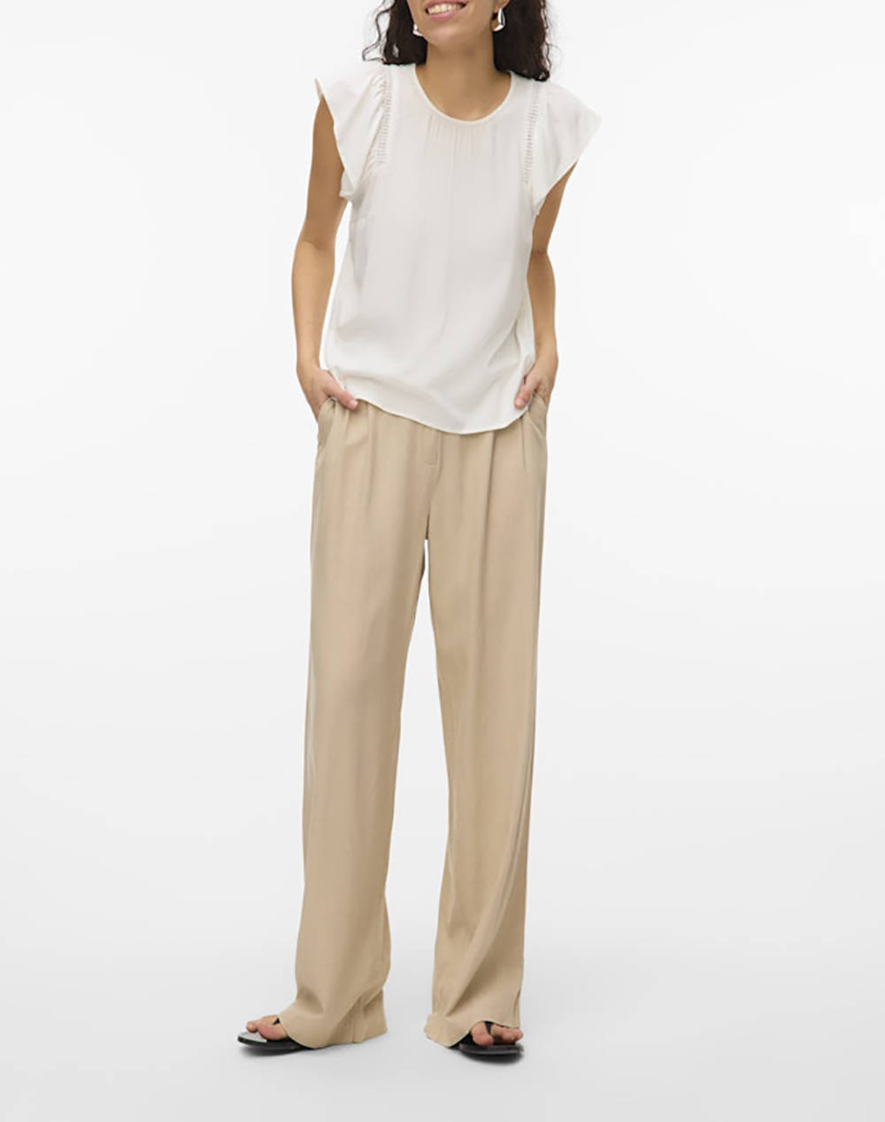 VERO MODA VMBELLA SS LACE TOP WVN GA NOOS