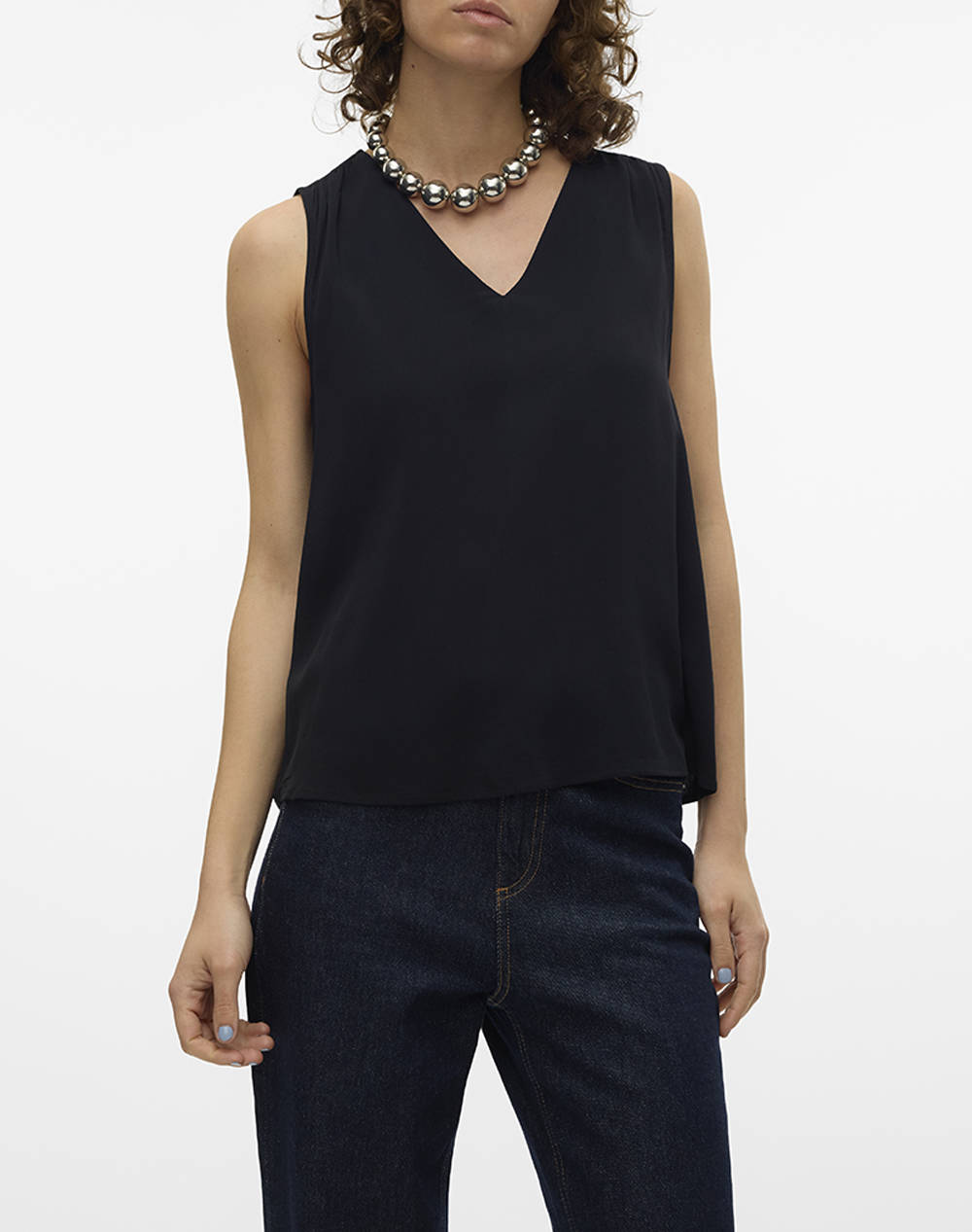 VERO MODA VMEASY JOY S/L V-NECK TOP WVN GA