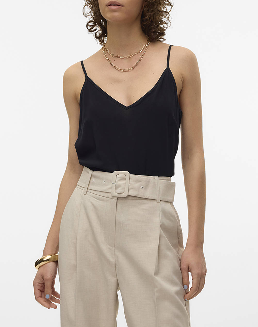 VERO MODA VMEASY JOY V-NECK SINGLET WVN GA