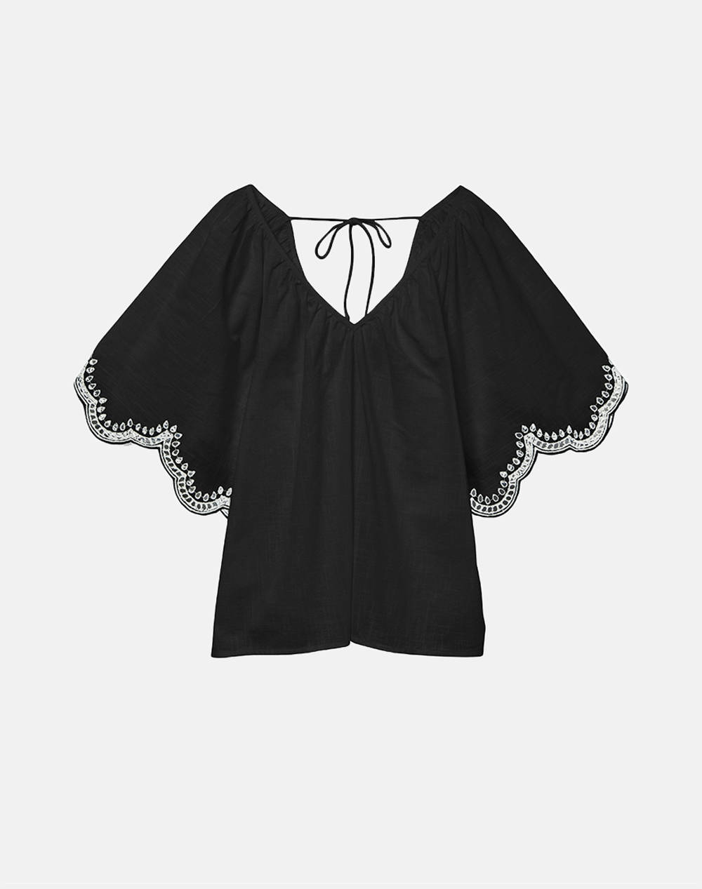 VERO MODA VMDIANA 2/4 V-NECK TOP WVN BTQ