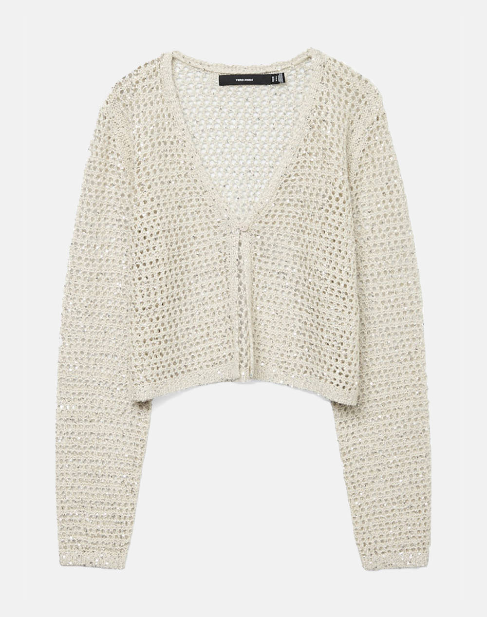 VERO MODA VMLEILANI GLITTER LS V-NECK SHORT CARDI