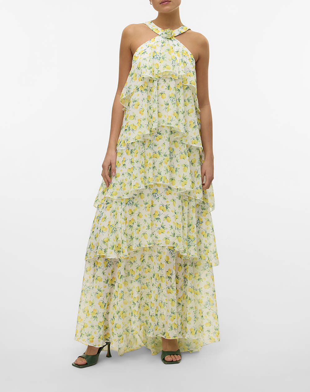 VERO MODA VMFELICIA SL RUFFLE MAXI DRESS EXP