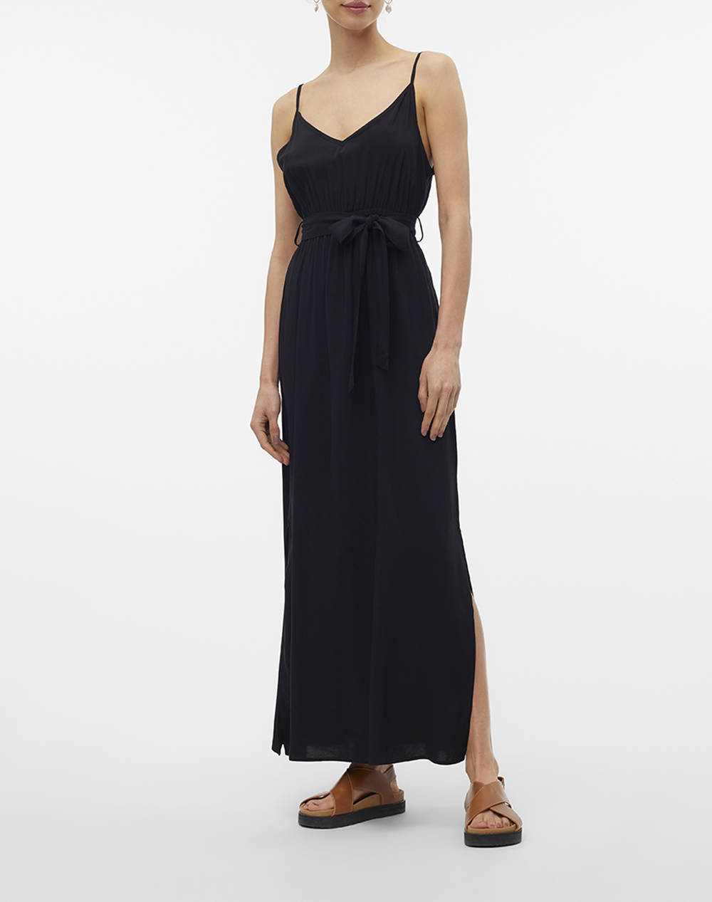 VERO MODA VMEASY JOY SLIT MAXI V-NECK DRESS WV GA