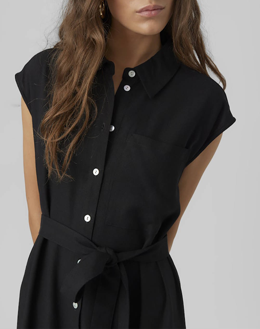 VERO MODA VMMYMILO SL CALF SHIRT DRESS WVN GA