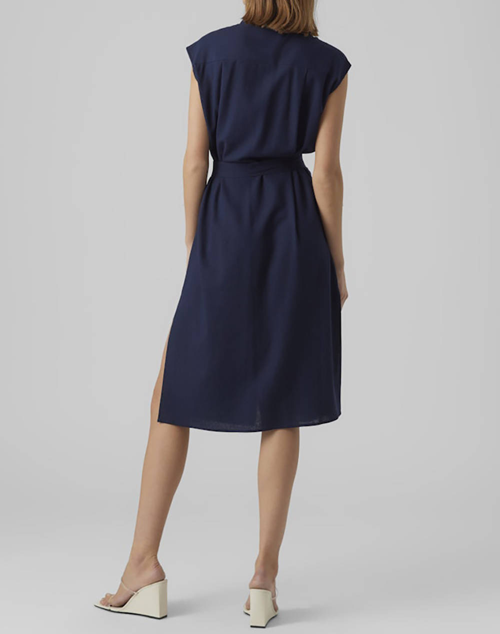 VERO MODA VMMYMILO SL CALF SHIRT DRESS WVN GA