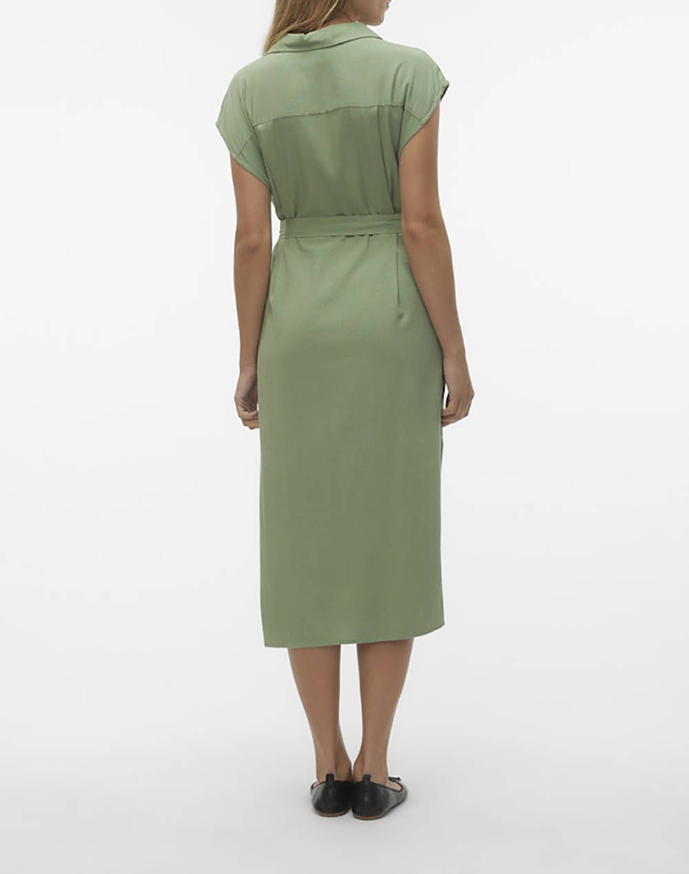 VERO MODA VMMYMILO SL CALF SHIRT DRESS WVN GA