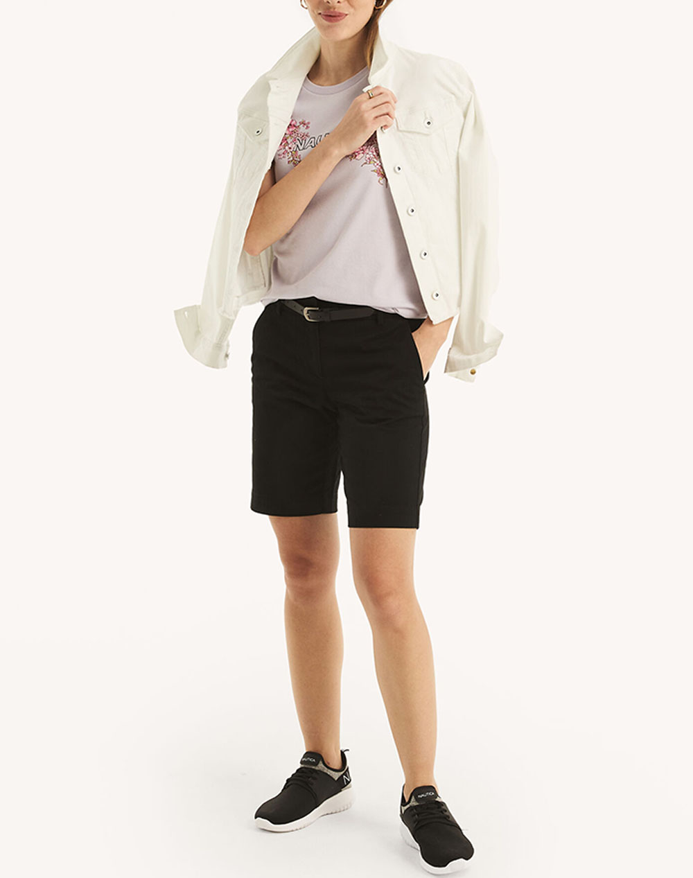 NAUTICA КЪСИ ПАНТАЛОНИ/ 10 ANCHOR STRETCH TWILL SOLID SHORT