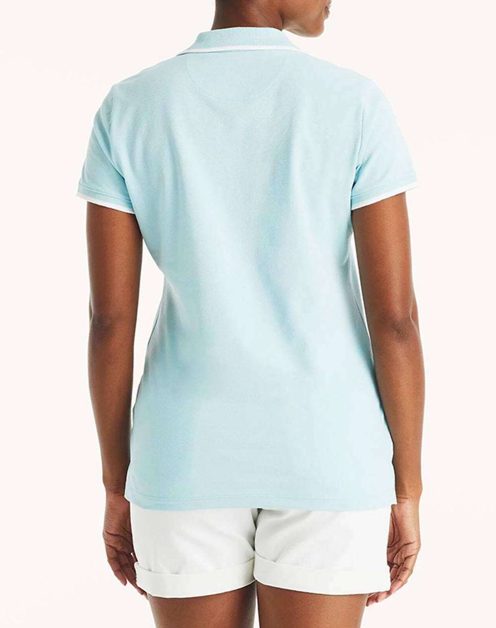 NAUTICA BLOUSE POLO ΚΜ S/S TIPPED SPLIT NECK OCEAN POLO