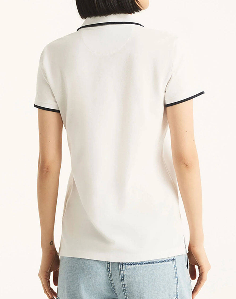 NAUTICA BLOUSE POLO ΚΜ S/S TIPPED SPLIT NECK OCEAN POLO
