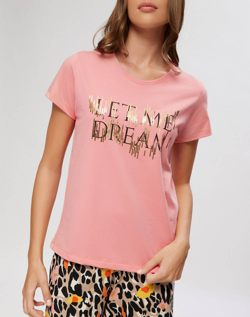 MINERVA ДАМСКА ПИЖАМА L/SHORTS ANIMAL-DREAM