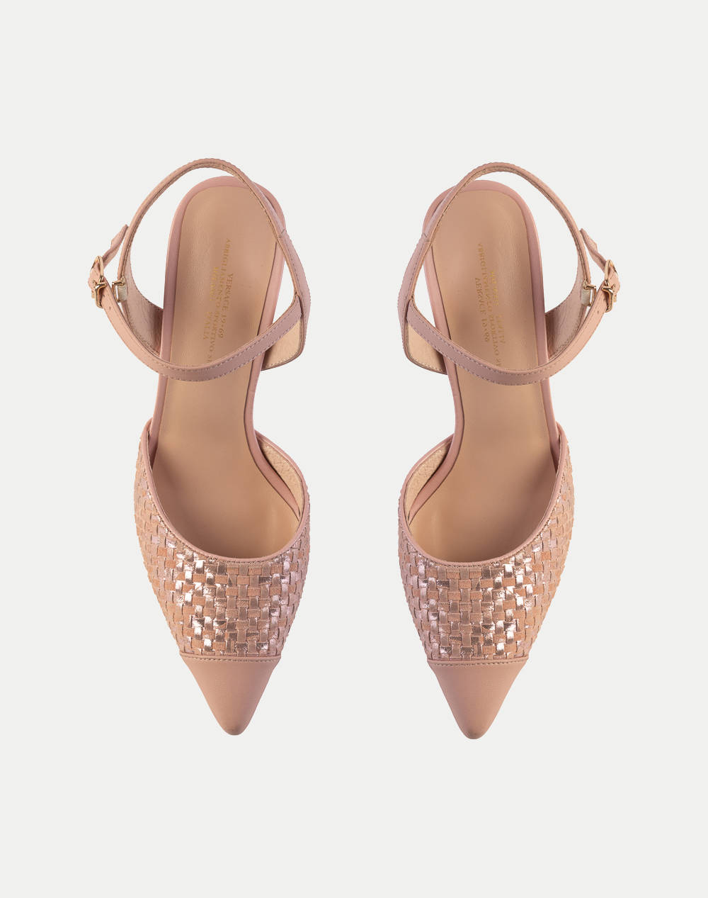 19V69 WOMENS SHOES HIGH HEEL SLINGBACK PUMP LEA. V1969
