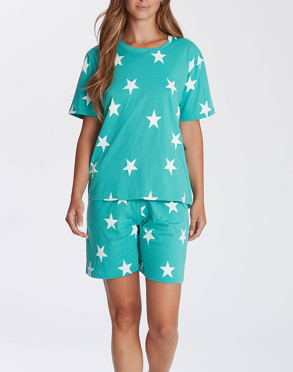 COTTONMANIA LV242 LOVE Дамска пижама COMFORT STARS GREEN
