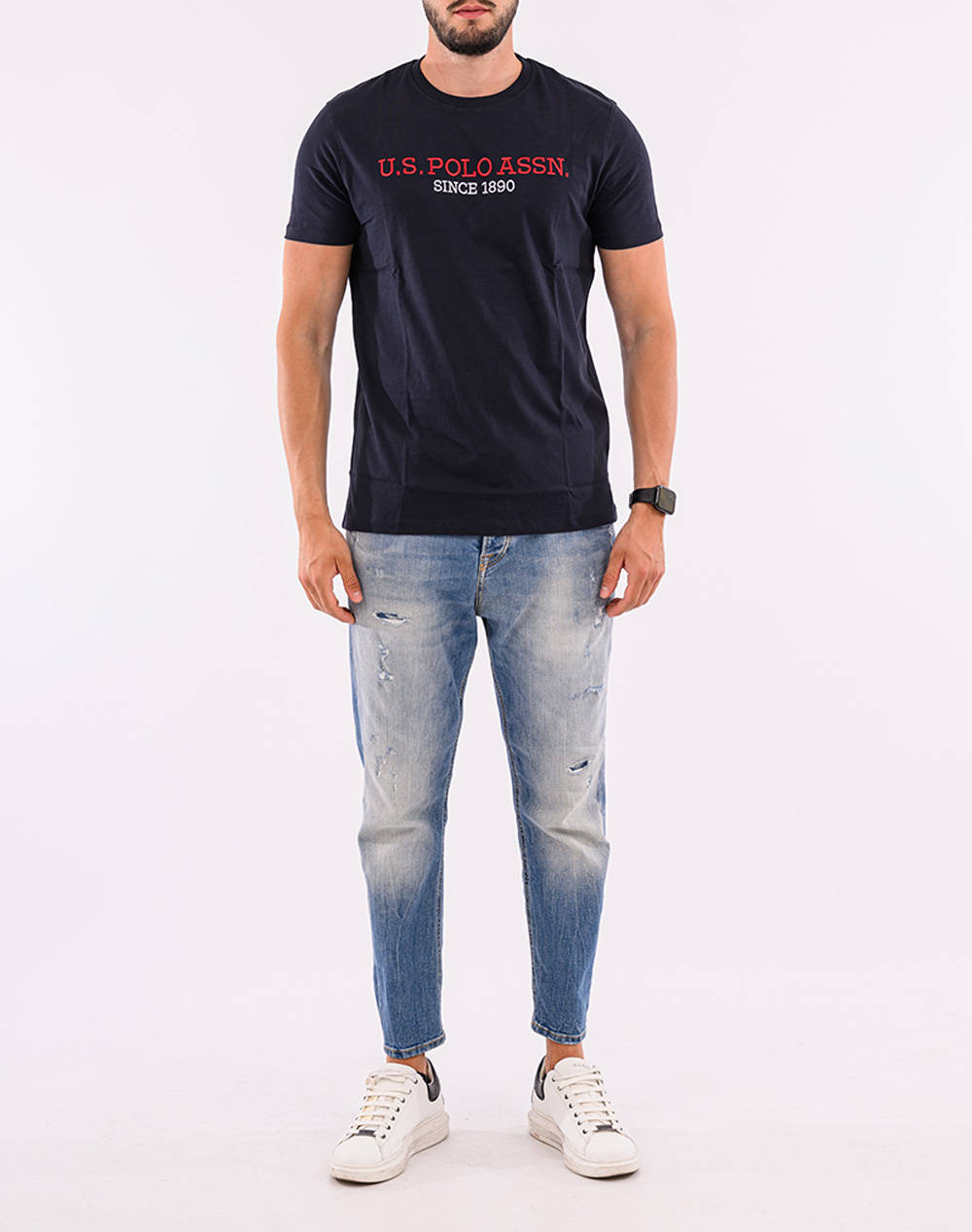 US POLO ASSN MICK 000148 P63B LOGO TSHIRT SS МЪЖКА ТЕНИСКА
